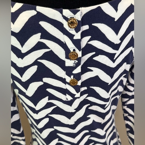 Women’s LILLY PULITZER Navy I Got Lucky Bird Charlene shift dress- Size Small - Picture 6 of 9